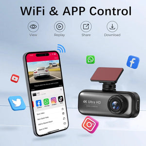 DashyLynk 4K Wireless Dashcam with Rear Camera & WiFi UK