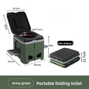 HushiPot Portable Folding Camping Toilet with Stability Base