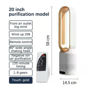 CoolLyxi Bladeless Fan with Air Purification for UK Homes