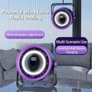 MinyKool Bladeless Quiet Desk Fan with 180 Speed Levels