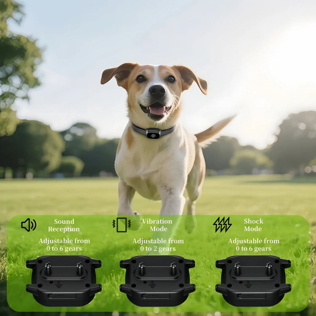 WhisiPaw Dog Anti Bark Collar - Waterproof Rechargeable Dog Bark Collar