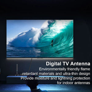 SygNarci 4K Indoor TV Aerial with 30dB Signal Amplifier
