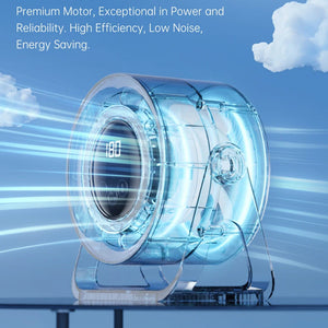 MinyKool Bladeless Quiet Desk Fan with 180 Speed Levels