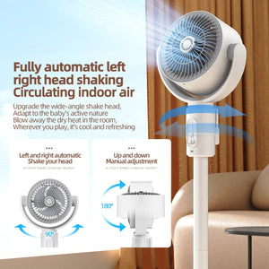 VortixVex 3-in-1 Convertible Air Circulator Fan with Remote Control
