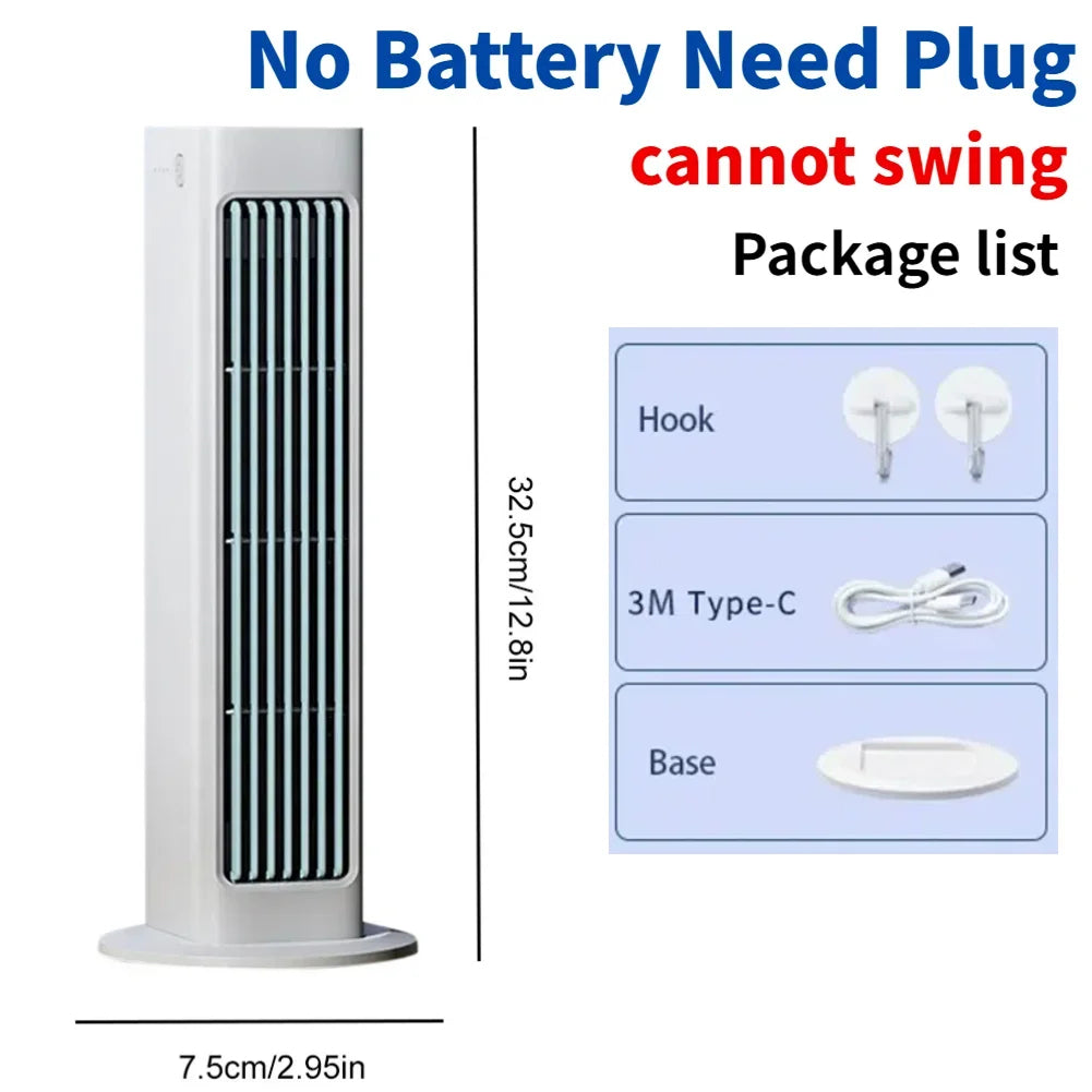 AeroPuri Portable Bladeless Tower Fan with 4000mAh Battery