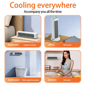 AeroPuri Portable Bladeless Tower Fan with 4000mAh Battery