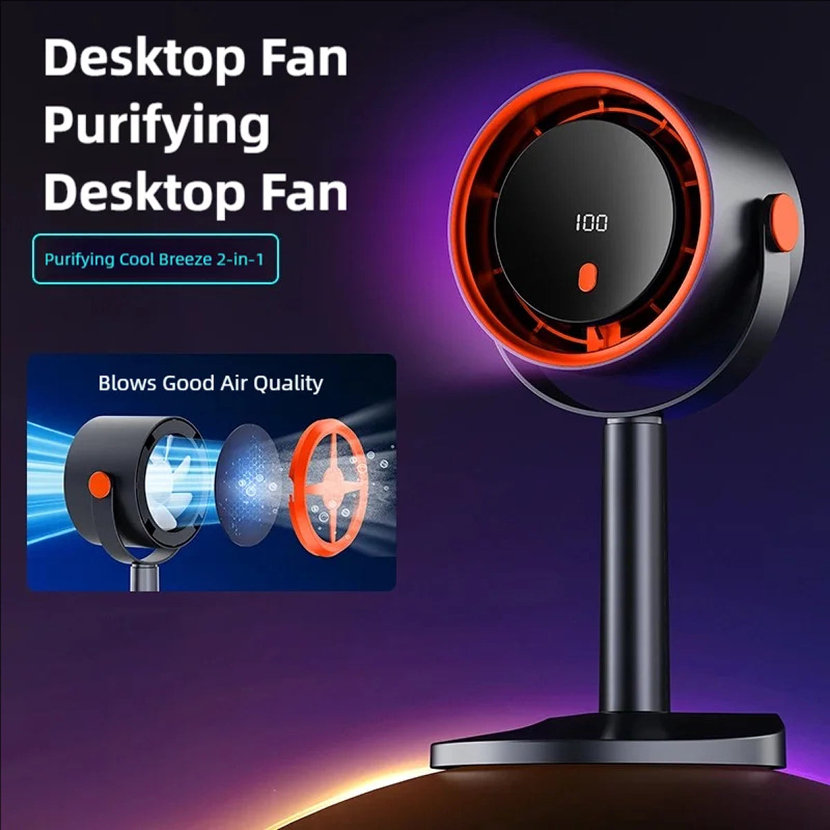 AirieNes Bladeless Fan with H11 HEPA Air Purifier