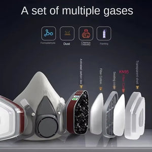 AiroLabix 27-in-1 Full Face Respirator Mask for Painting & Welding