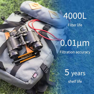 AquaZipo Ultralight Mini Outdoor Water Filter - 0.01 Micron