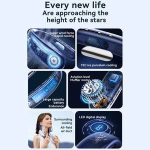 AuraIcyy Neck Fan with TEC Ice Cooling Technology