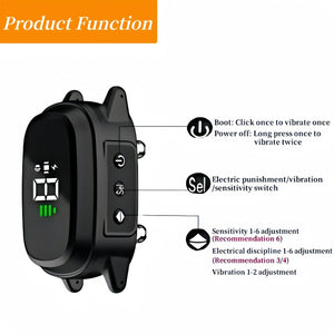 WhisiPaw Dog Anti Bark Collar - Waterproof Rechargeable Dog Bark Collar