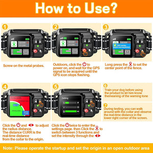 Barkadex GPS Wireless Dog Fence Collar - No Wires or Subscription