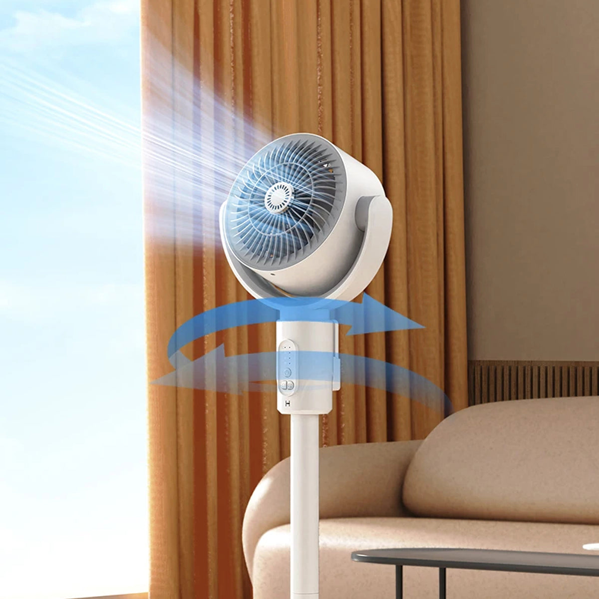 VortixVex 3-in-1 Convertible Air Circulator Fan with Remote Control