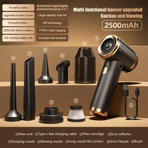 DashiDust 5-in-1 Car Vacuum Cleaner | 45000Pa Cordless Suction