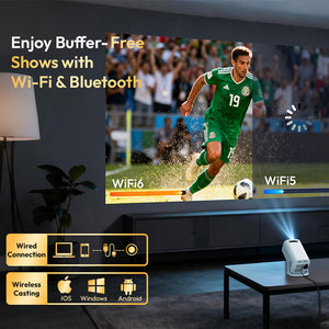 DuskiCast Smart Android Projector for Outdoor Movies & Daylight