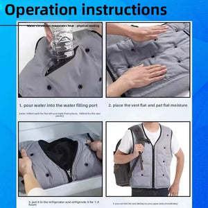Frozakes Evaporative Cooling Ice Vest for Outdoor Work