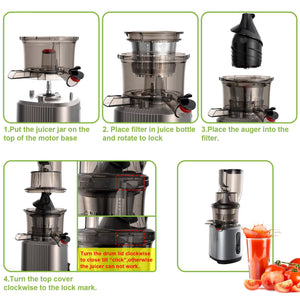 FruitTusii Slow Masticating Cold Press Juicer UK