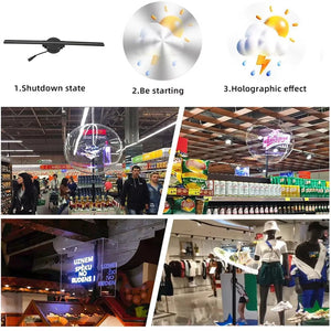 Holovoxy 3D Hologram Fan LED Floating Display UK