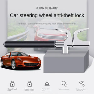 LockSpino Anti-Theft Steering Wheel Lock with Window Breaker