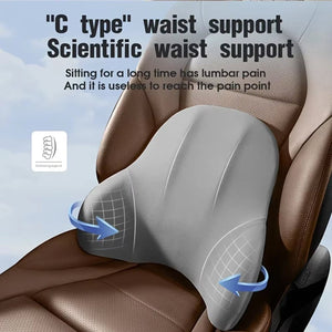 LubeCarok Ergonomic Car Lumbar Support & 3D Neck Pillow