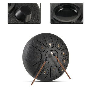 LunaRissi 11-Note Steel Tongue Drum for Meditation & Relaxation