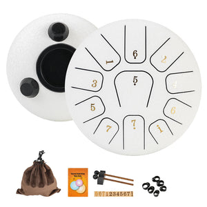 LunaRissi 11-Note Steel Tongue Drum for Meditation & Relaxation