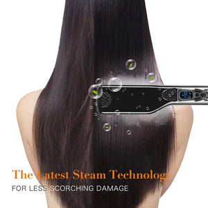 LuxeGlide Professional Steam Ion Hair Straightener for Frizz-Free Shine