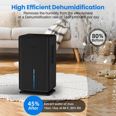 MoisTrixe Portable Dehumidifier | Whisper-Quiet Moisture Control