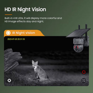 Nebulitx Solar Powered Security Camera Outdoor 4MP HD Waterproof
