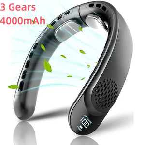 NeckyKool Bladeless Neck Fan for Hands-Free 360 Cooling