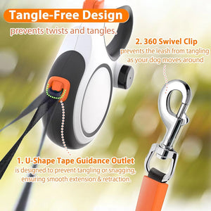 PawiZico Heavy-Duty Retractable Dog Leash 26ft
