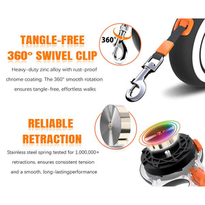 PawiZico Heavy-Duty Retractable Dog Leash 26ft