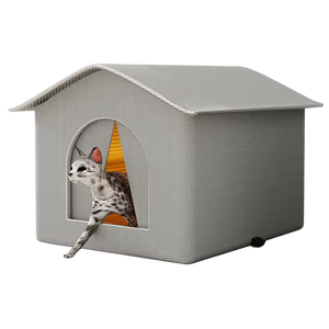 PupyNokie Outdoor Cat House | Foldable All-Weather Pet Shelter