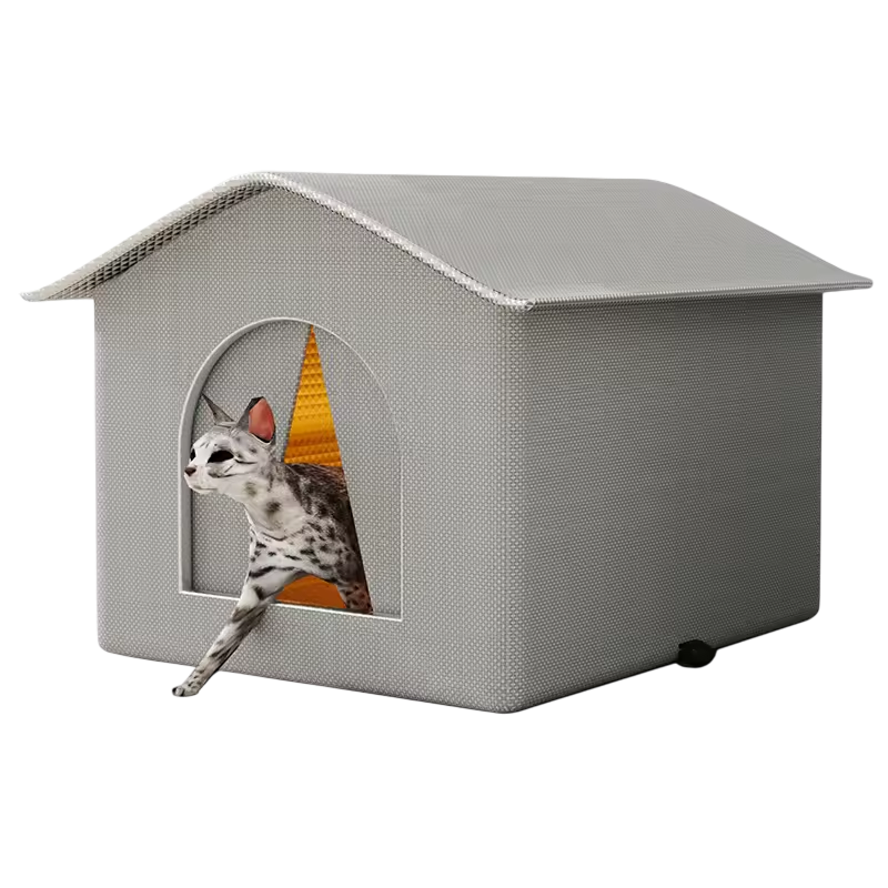 PupyNokie Outdoor Cat House | Foldable All-Weather Pet Shelter
