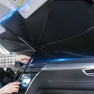 Quelvex Titanium Silver Car Windshield Sun Shade for Heat Protection
