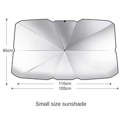 Quelvex Titanium Silver Car Windshield Sun Shade for Heat Protection