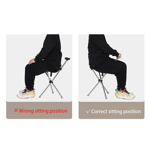 Restixi 2-in-1 Lightweight Folding Walking Stick with Integrated Seat