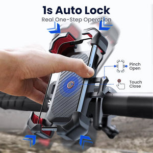 RidoFolix Universal Bike Phone Mount with 360 Rotation & 70LB Grip