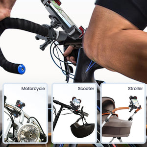 RidoFolix Universal Bike Phone Mount with 360 Rotation & 70LB Grip