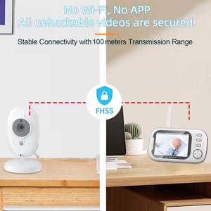 SecurNesto No-WiFi Baby Monitor with 3.5" HD Screen