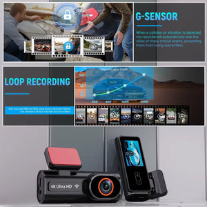 SnapiDual Wireless Dual Front and Rear Dashcam with Ultra-HD Night Vision