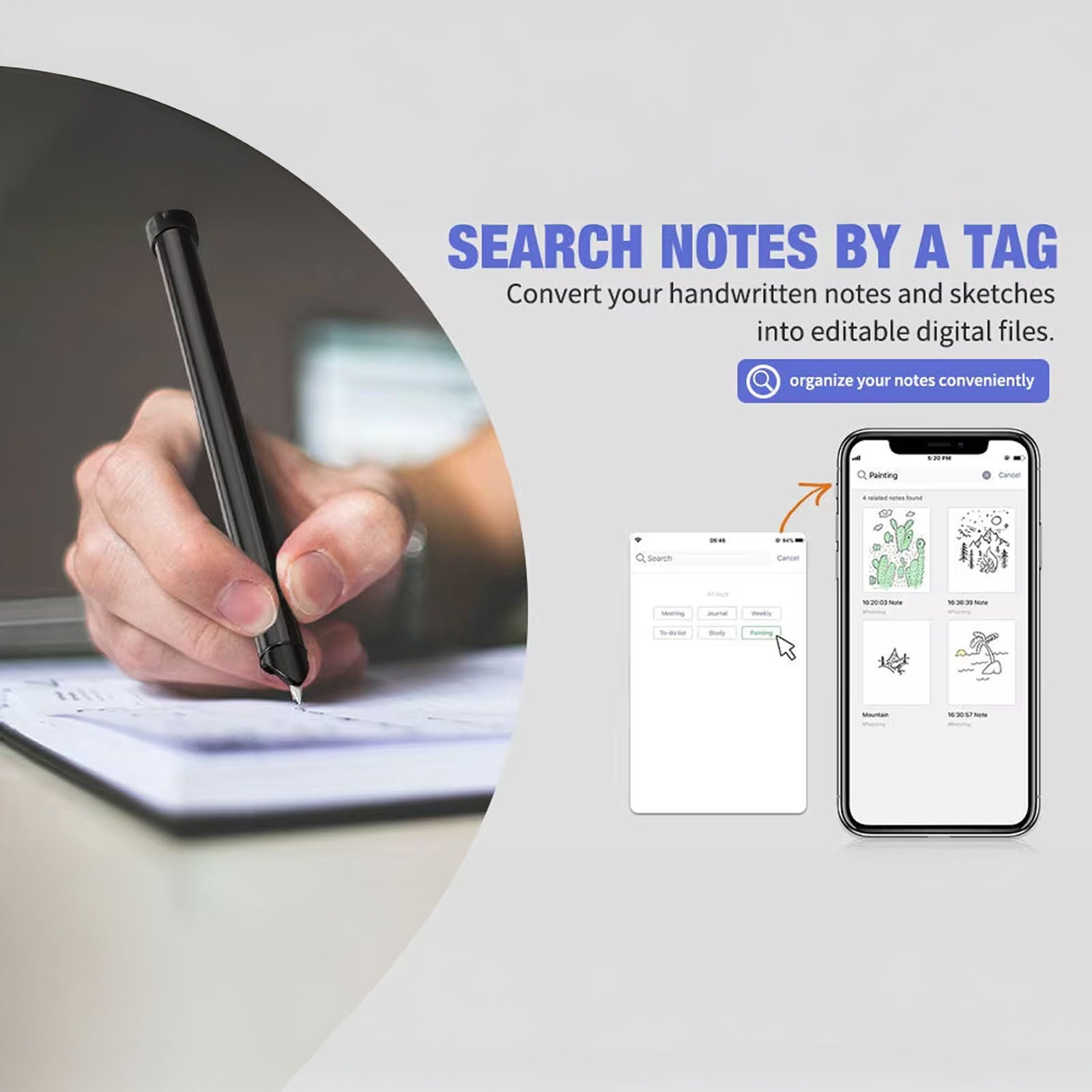 SynkaNote Digital Notepad with OCR Handwriting to Text