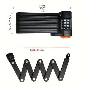 ViosChain Military-Grade Folding Bike Lock - Keyless Security