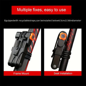 ViosChain Military-Grade Folding Bike Lock - Keyless Security