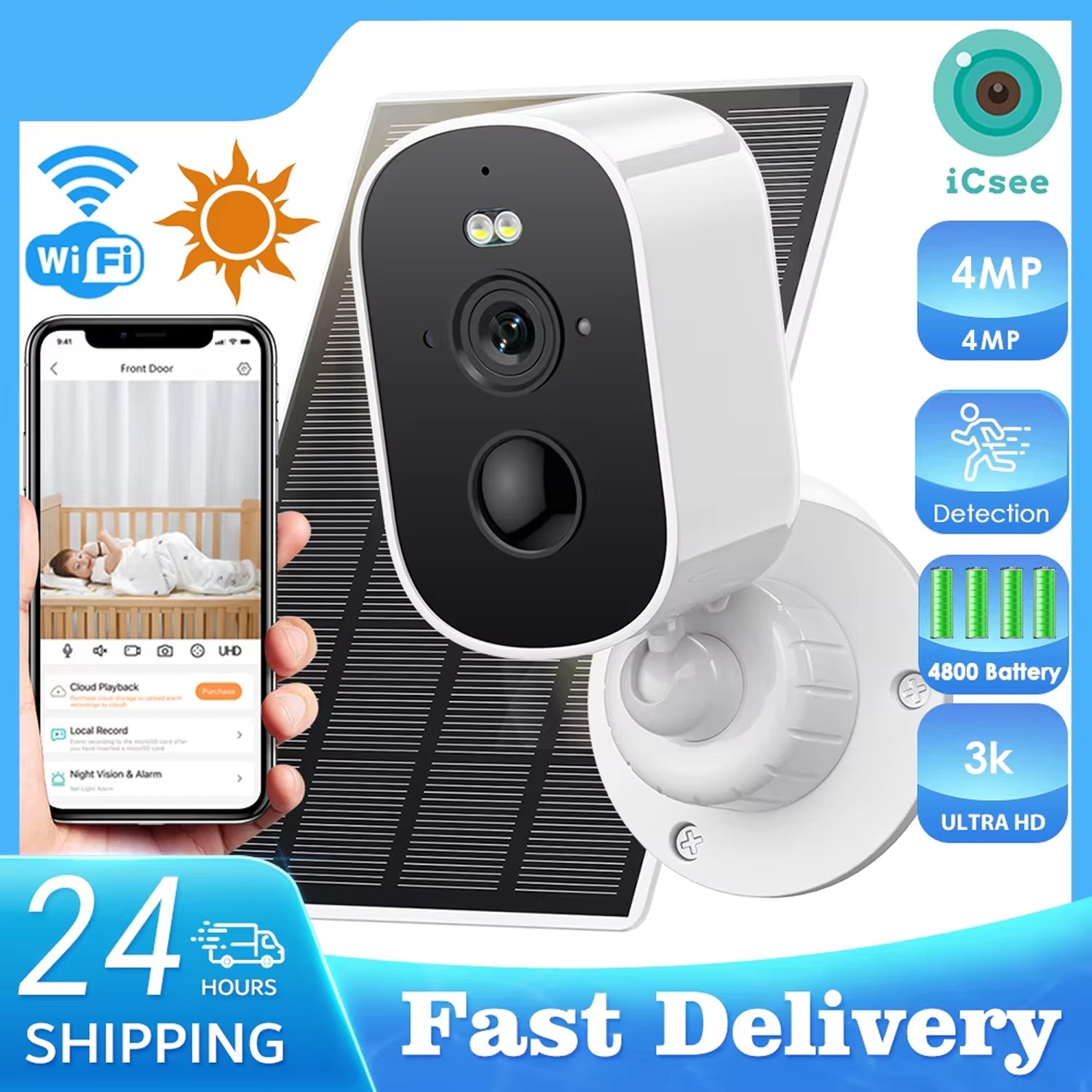 VolteEye 3K Wireless Outdoor Security Camera UK
