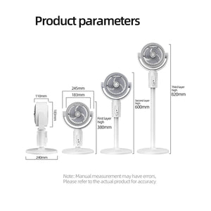 VortixVex 3-in-1 Portable Air Circulator Fan with Remote Control