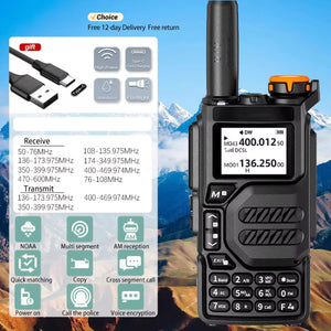 VoxiLeap 4W Long Range Dual-Band Walkie Talkies (2-Pack)