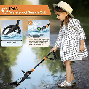 Zorby Metal Detector for Kids 6-12 | 10.5" Deep Detection