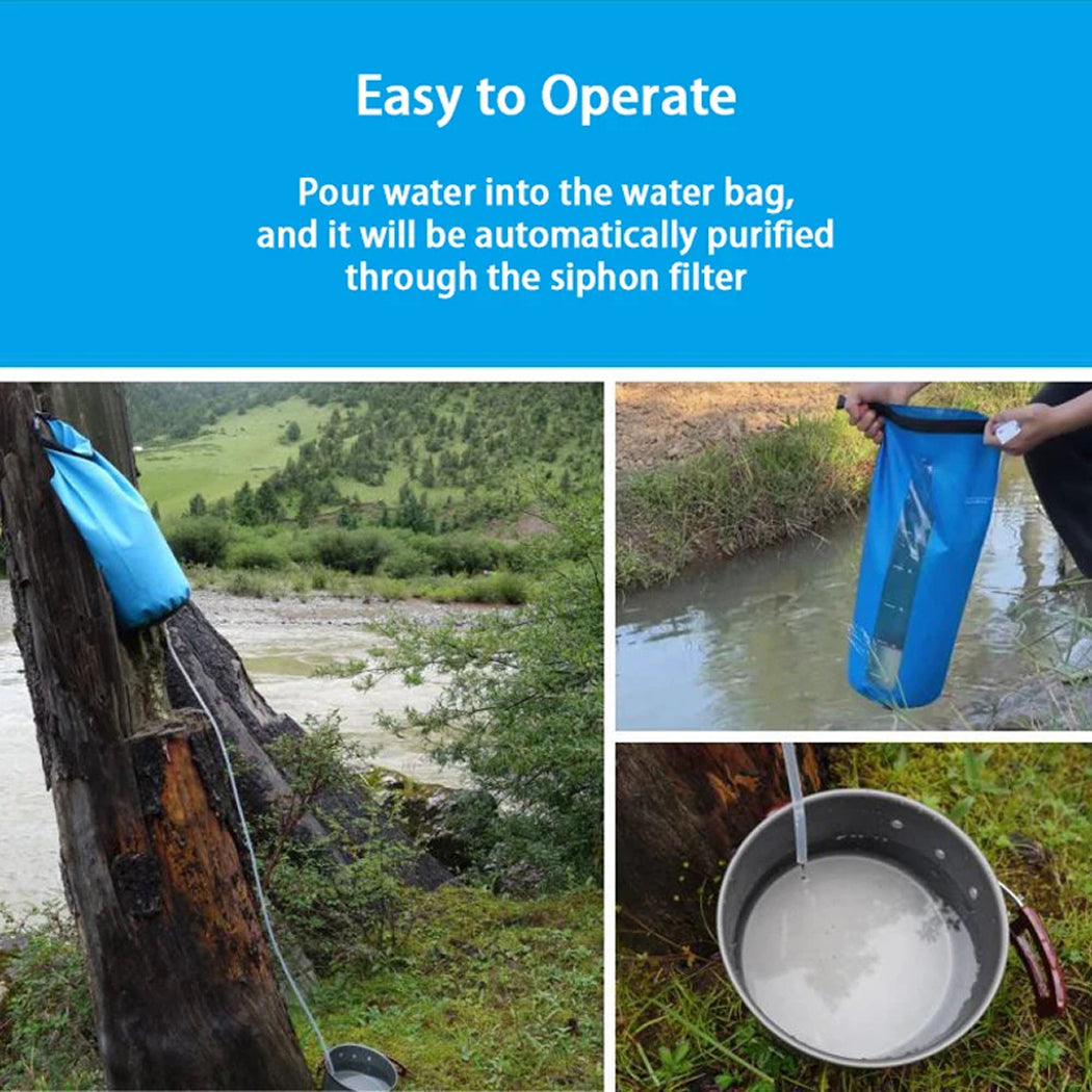 PureDropy Portable 10L Gravity Water Filter for Camping & Hiking UK