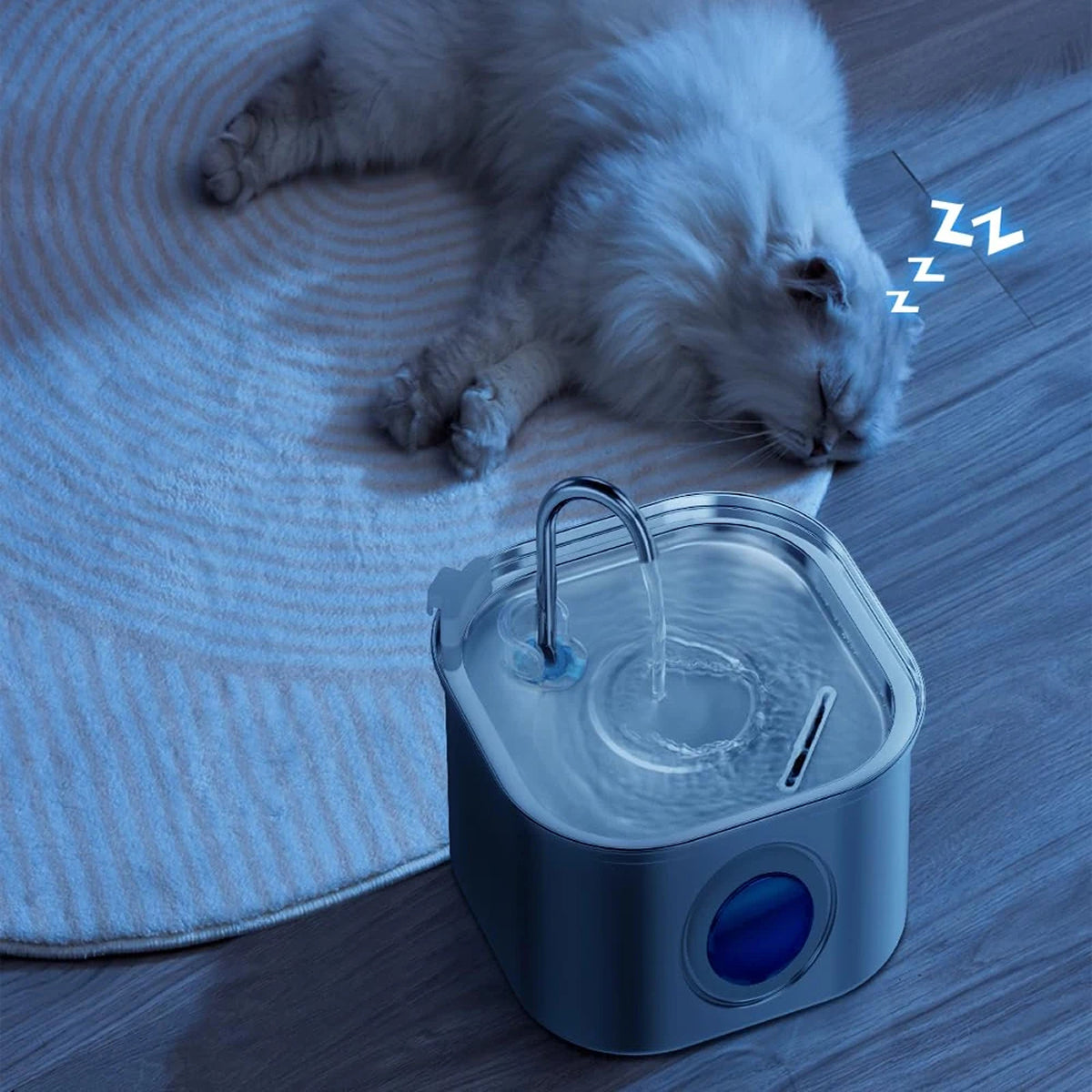 PurriVax Stainless Steel Cat Drinking Fountain 2.2L